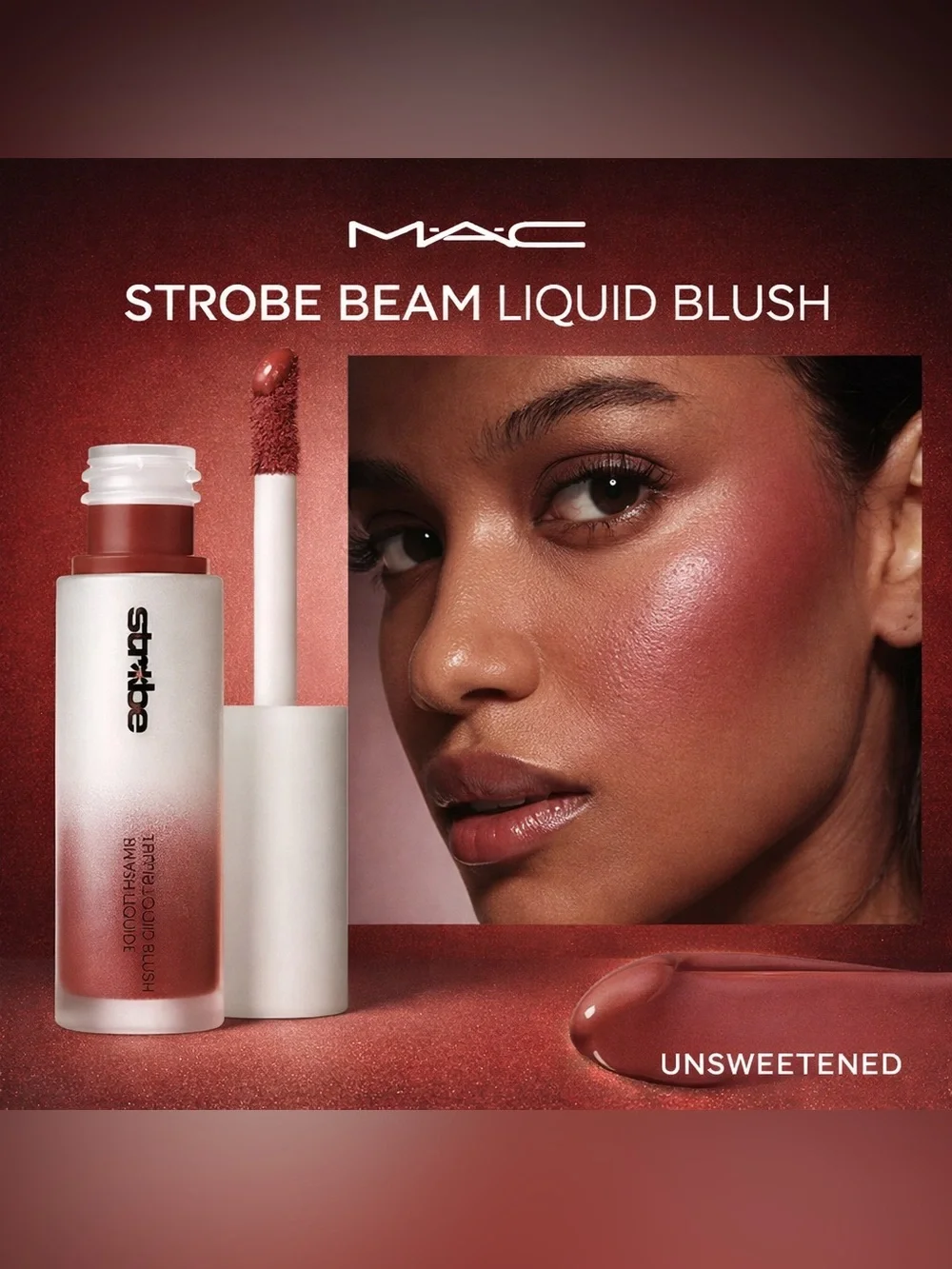 MAC Strobe Beam Liquid Blush • “Unsweetened” | Radiant Glow Blush • New in Box